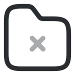 Folder Cross SVG Icon